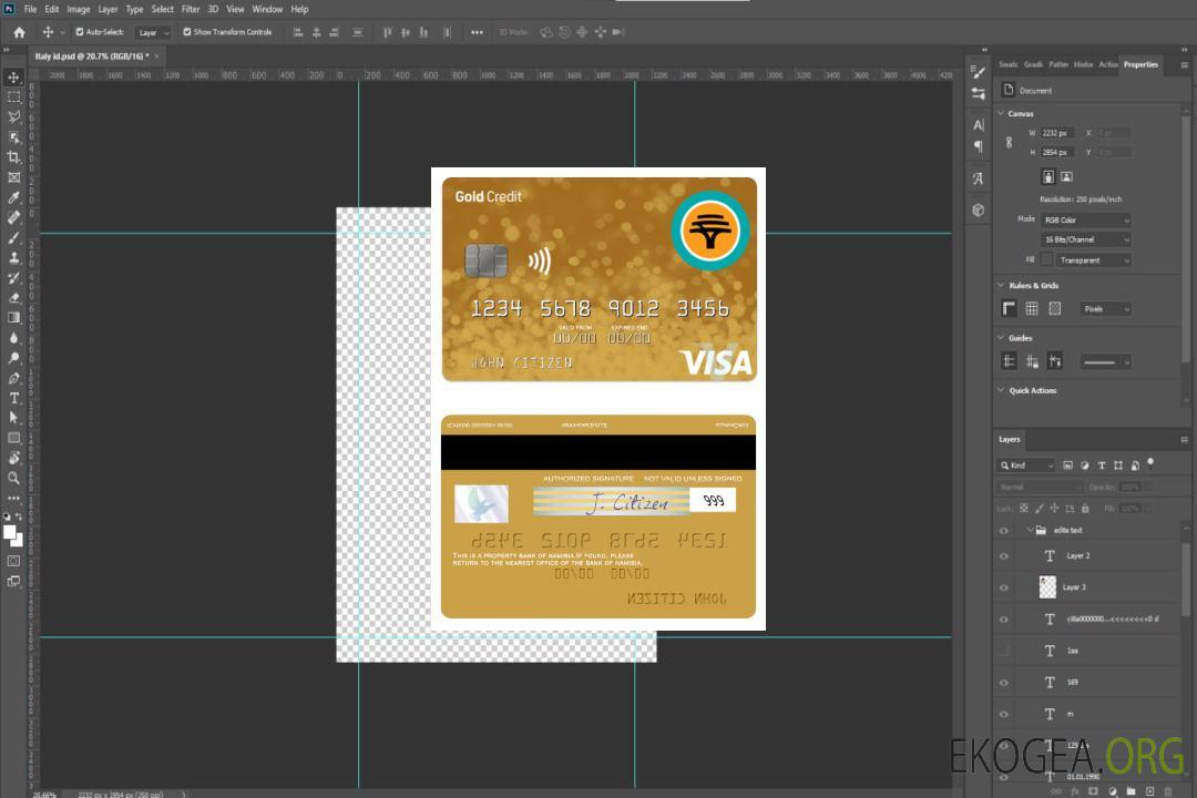 Carte Visa de crédit en or de la First National Bank de Namibie template Carte Visa de crédit en or de la First National Bank de Namibie template